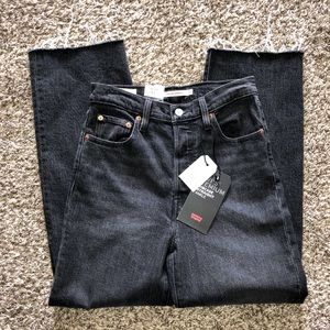Levi’s Ribcage Straight Ankle Black Wash Jeans